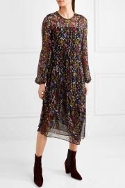 See by Chlo     Floral-print fil coup   silk-georgette midi dress at Net A Porter